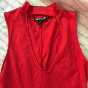 Little red express choker dress